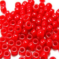Red Plastic Beads, 4X6 Pony Beads | Fashion Jewellery Outlet | Fashion Jewellery Outlet