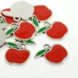 Alloy Red Apple Charm, Enamel Charm | Fashion Jewellery Outlet | Fashion Jewellery Outlet
