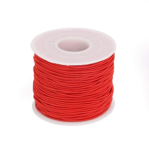 Elastic Cord 0.8mm Thick, 15 meter Roll Red | Fashion Jewellery Outlet | Fashion Jewellery Outlet