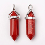 Natural Red Jasper Bullet Pendant | Fashion Jewellery Outlet | Fashion Jewellery Outlet