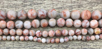 6mm Red Jasper Bead, Red Net Plessite Stone | Fashion Jewellery Outlet | Fashion Jewellery Outlet