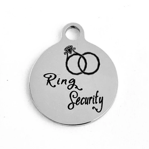 Ring Security Laser Engraved Charms | Fashion Jewellery Outlet | Fashion Jewellery Outlet