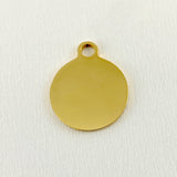 Small Cross Sign Round Engraved Charm | Fashion Jewellery Outlet | Fashion Jewellery Outlet