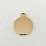 Small Cross Sign Round Engraved Charm | Fashion Jewellery Outlet | Fashion Jewellery Outlet