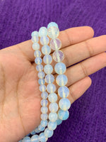 6mm, 8mm and 10mm Faceted Round Opalite Beads on hand for size reference