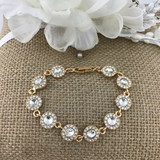Stunning Round Shape Gold Bridal Bracelet | Fashion Jewellery Outlet | Fashion Jewellery Outlet