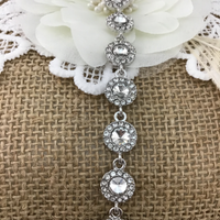Stunning Round Shape Silver Bridal Bracelet | Fashion Jewellery Outlet | Fashion Jewellery Outlet