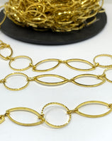 Unfinished Large Link Chain, Gold plated | Fashion Jewellery Outlet