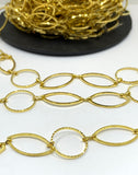 Unfinished Large Link Chain, Gold plated | Fashion Jewellery Outlet
