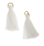 Poly Cotton Tassel, White Thread Tassel | Fashion Jewellery Outlet | Fashion Jewellery Outlet