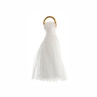 Poly Cotton Tassel, White Thread Tassel | Fashion Jewellery Outlet | Fashion Jewellery Outlet