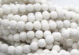8mm White Lava Beads | Fashion Jewellery Outlet | Fashion Jewellery Outlet
