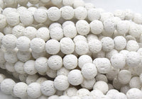4mm White Lava Beads | Fashion Jewellery Outlet | Fashion Jewellery Outlet