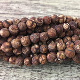 10mm Frosted Wood Agate Beads | Fashion Jewellery Outlet | Fashion Jewellery Outlet