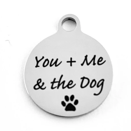 You me and the dog Laser Engraved Charm | Fashion Jewellery Outlet | Fashion Jewellery Outlet