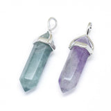 Green and Purple Fluorite Bullet Pendant | Fashion Jewellery Outlet  | Fashion Jewellery Outlet