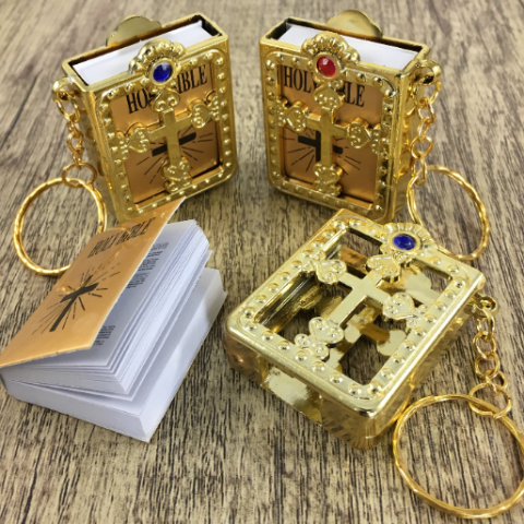 Gold Holy Bible Keychain | Fashion Jewellery Outlet | Fashion Jewellery Outlet