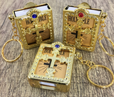 Gold Holy Bible Keychain | Fashion Jewellery Outlet | Fashion Jewellery Outlet