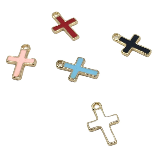 Mix Colored Cross Charms | Fashion Jewellery Outlet | Fashion Jewellery Outlet