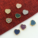 Heart Cubic Zirconia Beads | Fashion Jewellery Outlet | Fashion Jewellery Outlet