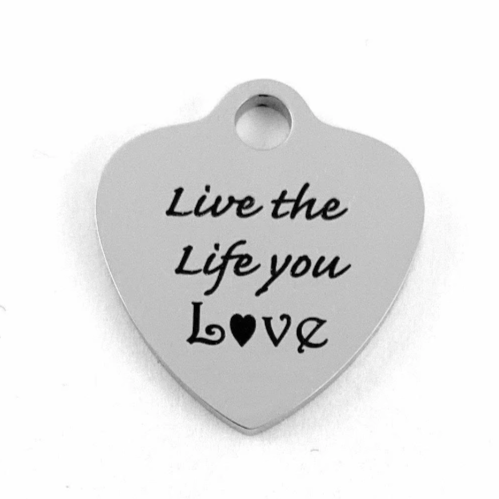 Live the Life you LOVE Engraved Charm | Fashion Jewellery Outlet | Fashion Jewellery Outlet