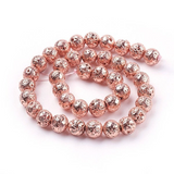 Rose Gold Lava  Beads | Fashion Jewellery Outlet | Fashion Jewellery Outlet