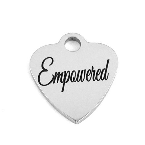 Empowered Custom Laser Engraved Charm | Fashion Jewellery Outlet | Fashion Jewellery Outlet