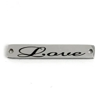 Laser Engraved Custom Love Bracelet Bar | Fashion Jewellery Outlet | Fashion Jewellery Outlet