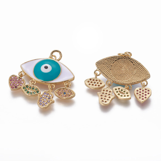 Blue Evil Eye Pave Charm | Fashion Jewelelry Outlet | Fashion Jewellery Outlet