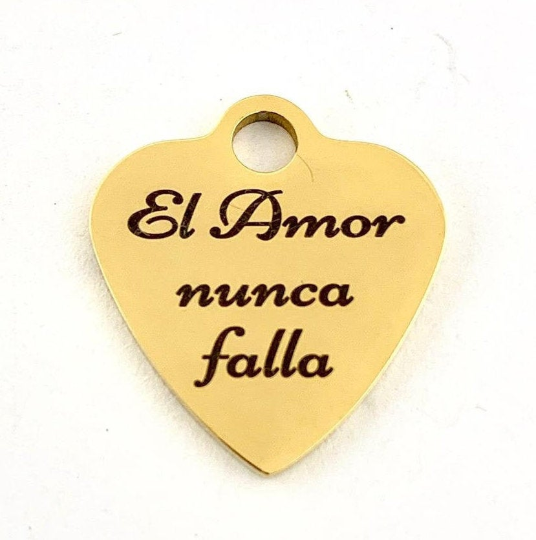 El Amor nunca falla(Spanish) Custom Charms | Fashion Jewellery Outlet | Fashion Jewellery Outlet