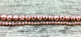 4mm Rose Gold Faceted Hematite Bead | Fashion Jewellery Outlet | Fashion Jewellery Outlet