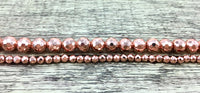 6mm Rose Gold Faceted Hematite Bead | Fashion Jewellery Outlet | Fashion Jewellery Outlet