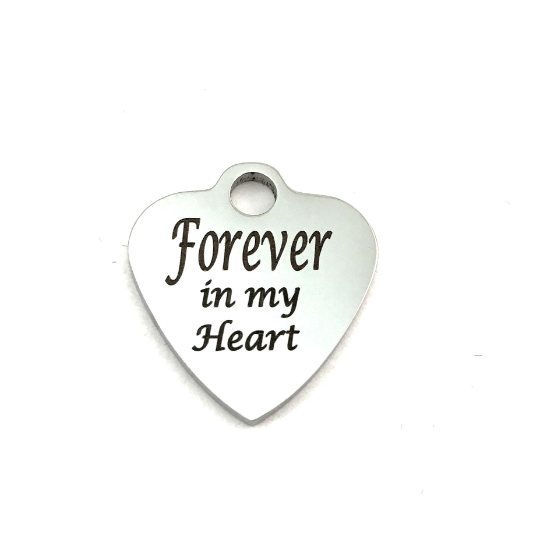Forever in My Heart Engraved Charm | Fashion Jewellery Outlet | Fashion Jewellery Outlet