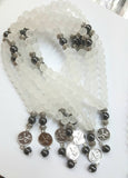33 Bead Tasbih Frosted Glass Bead | Fashion Jewellery Outlet | Fashion Jewellery Outlet