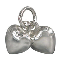 Sterling Silver Double Heart Charm | Fashion Jewellery Outlet | Fashion Jewellery Outlet