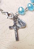 Glass Bead Rose Rosary Bracelet | Fashion Jewellery Outlet | Fashion Jewellery Outlet