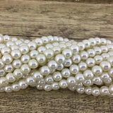 10mm Faux Glass Pearls, Ivory | Fashion Jewellery Outlet | Fashion Jewellery Outlet