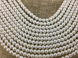 12mm Faux Glass Pearls, Ivory | Fashion Jewellery Outlet | Fashion Jewellery Outlet