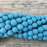 4mm Frosted Blue Howlite Bead | Fashion Jewellery Outlet | Fashion Jewellery Outlet