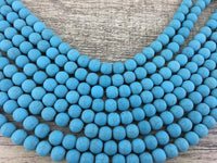 8mm Frosted Blue Howlite Bead | Fashion Jewellery Outlet | Fashion Jewellery Outlet