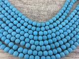 10mm Frosted Blue Howlite Bead | Fashion Jewellery Outlet | Fashion Jewellery Outlet