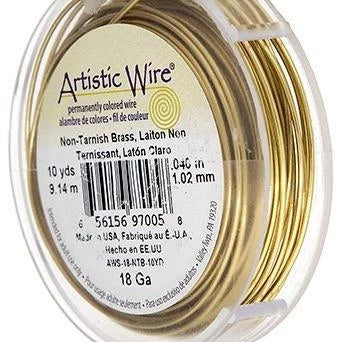 ARTISTIC WIRE 18G, NON-TARNISH BRASS | Fashion Jewellery Outlet | Fashion Jewellery Outlet