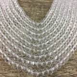 Clear Faceted Rondelle Glass Bead | Fashion Jewellery Outlet | Fashion Jewellery Outlet