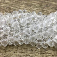 6mm Clear Faceted Rondelle Glass Bead | Fashion Jewellery Outlet | Fashion Jewellery Outlet