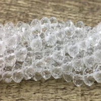 8mm Clear Faceted Rondelle Glass Bead | Fashion Jewellery Outlet | Fashion Jewellery Outlet