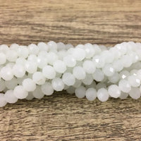 6mm Snow Ball White Faceted Glass Bead | Fashion Jewellery Outlet | Fashion Jewellery Outlet