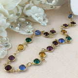 Swarovski Chain Multi color Stone SS29 | Fashion Jewellery Outlet | Fashion Jewellery Outlet