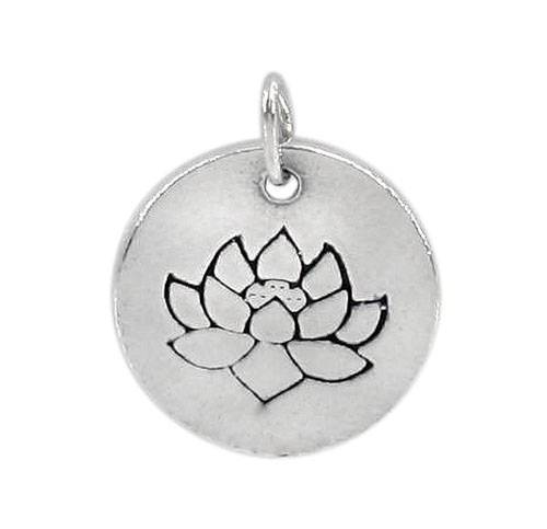 Sterling Silver Lotus Flower Charm | Fashion Jewellery Outlet | Fashion Jewellery Outlet