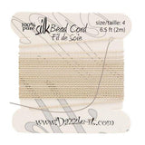 Beige Silk Thread with 0.60mm Needle | Fashion Jewellery Outlet | Fashion Jewellery Outlet