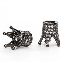 CZ Pave, Micro Pave Crown Bead | Fashion Jewellery Outlet | Fashion Jewellery Outlet